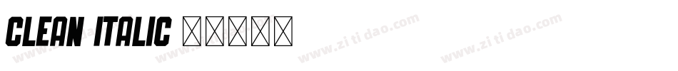 Clean Italic字体转换